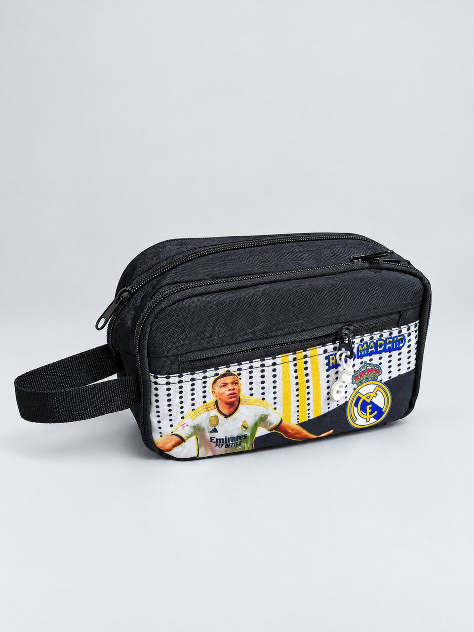 Cartuchera con asa lateral y diseño personalizado — fotografía A