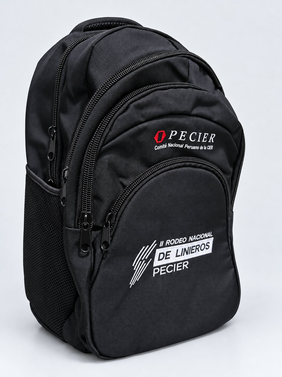 Mochila de organización amplia — vista lateral